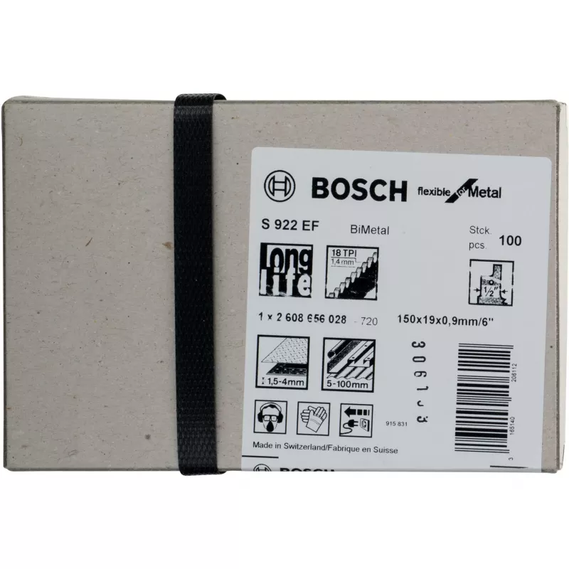 Bosch 2 608 656 028 Stichsäge-/Dekupiersäge-/Säbelsägeblatt Bimetall 100 Stk.