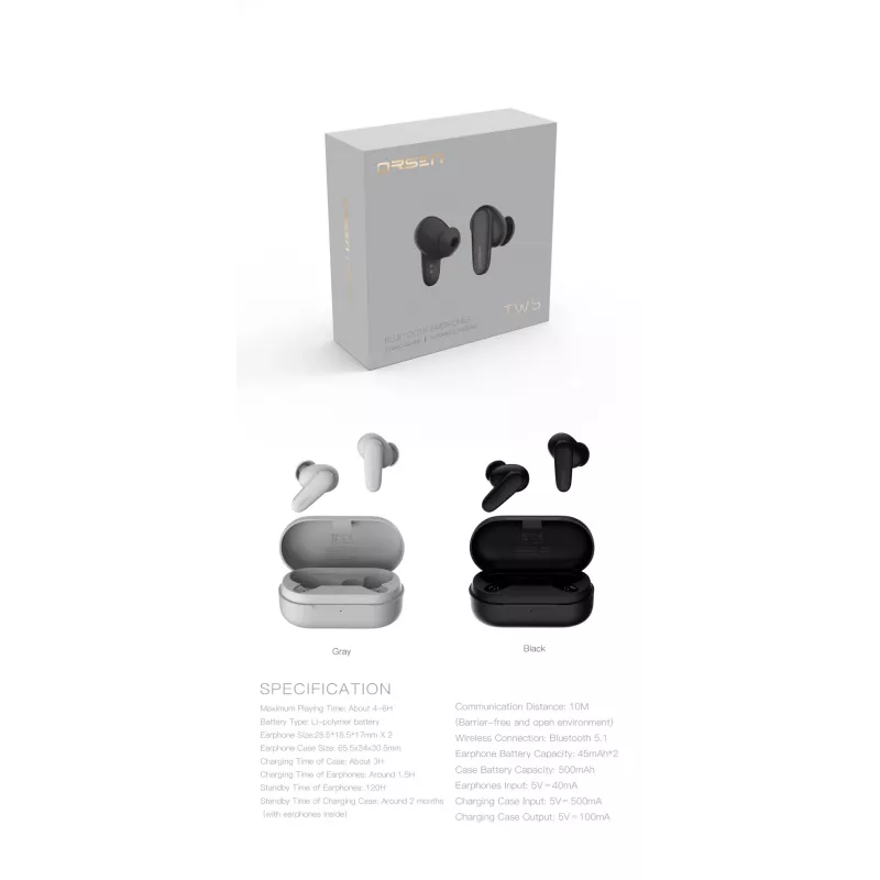 In-Ear-Kopfhörer Orsen T3 Bluetooth