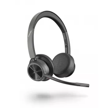Headset HP POLY Voyager 4320 Microsoft Teams zertifiziert, kabelgebunden & Bluetooth, USB-A + BT700 Dongle, ohrumschließend, 1,5 m Kabel, 162 g, Schwarz