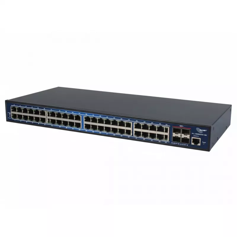 ALLNET 48+4P ALL-SG8652M-10G Ethernet-Switch 48 x Gigabit + 4 x 10G SFP+ Ports, Rackmontage