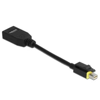 DeLOCK - DisplayPort-Adapter - Mini DisplayPort (M) verriegelt auf DisplayPort (W) - DisplayPort 1.4 - 15 cm - halogenfrei, 8K-Unterstützung - Schwarz (65978)