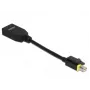 DeLOCK - DisplayPort-Adapter - Mini DisplayPort (M) verriegelt auf DisplayPort (W) - DisplayPort 1.4 - 15 cm - halogenfrei, 8K-Unterstützung - Schwarz (65978)