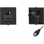 Steckdosen-Einsatz HDMI + 3,5mm Bachmann 917.189, 1-fach, schwarz