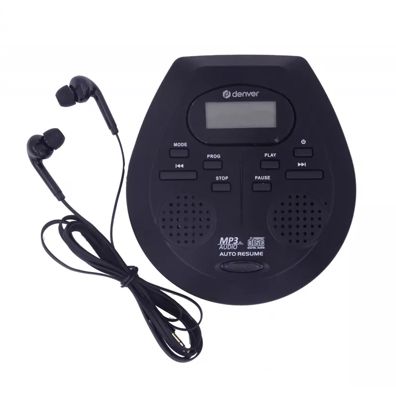 Tragbarer CD-Player Denver DMP-395B Schwarz MP3-Wiedergabe LCD-Anzeige