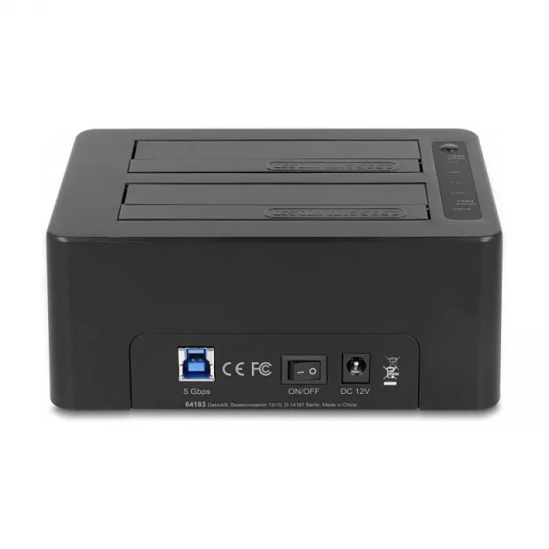 DeLOCK USB Dual-Dockingstation für 2 x SATA HDD SSD Klonfunktion Kartenleser