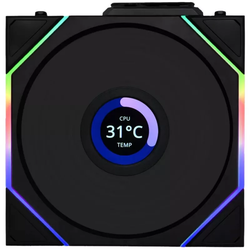 Lian Li UNI FAN TL Wireless LCD ARGB 120 mm Reverse Blade - Schwarz
