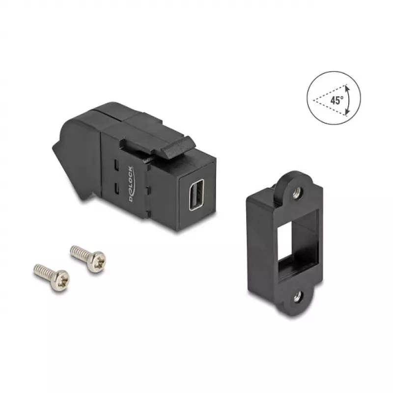 DeLOCK 67154 Kabeladapter Mini DisplayPort DisplayPort Schwarz