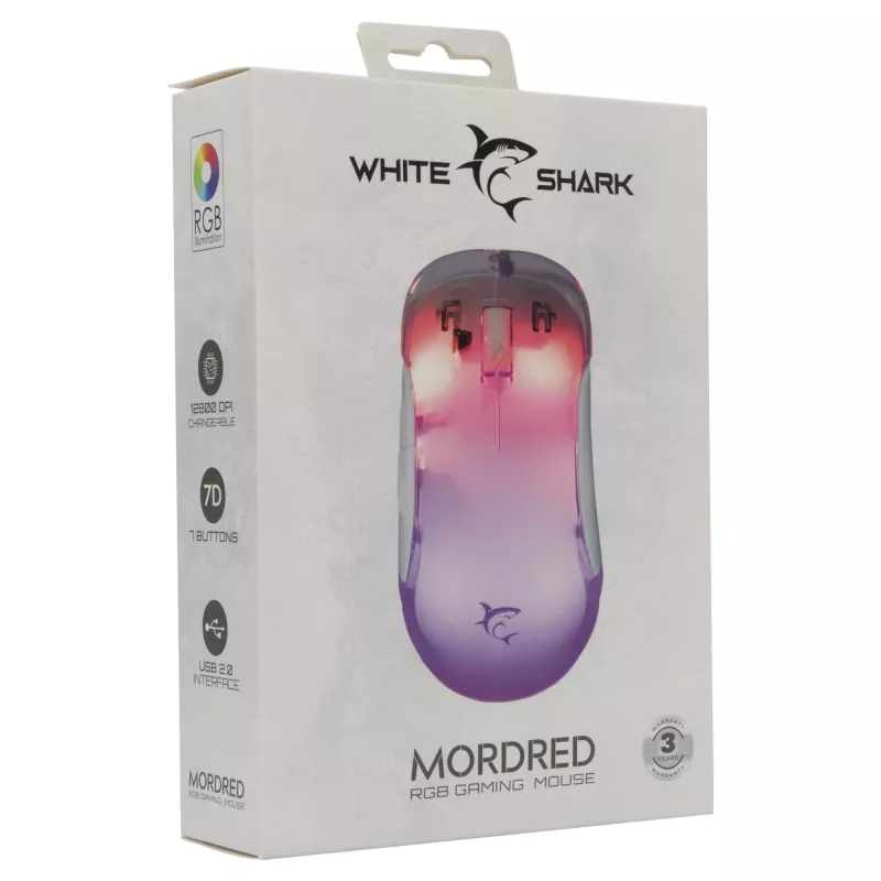 Maus White Shark GM-5017 Mordred Weiß USB
