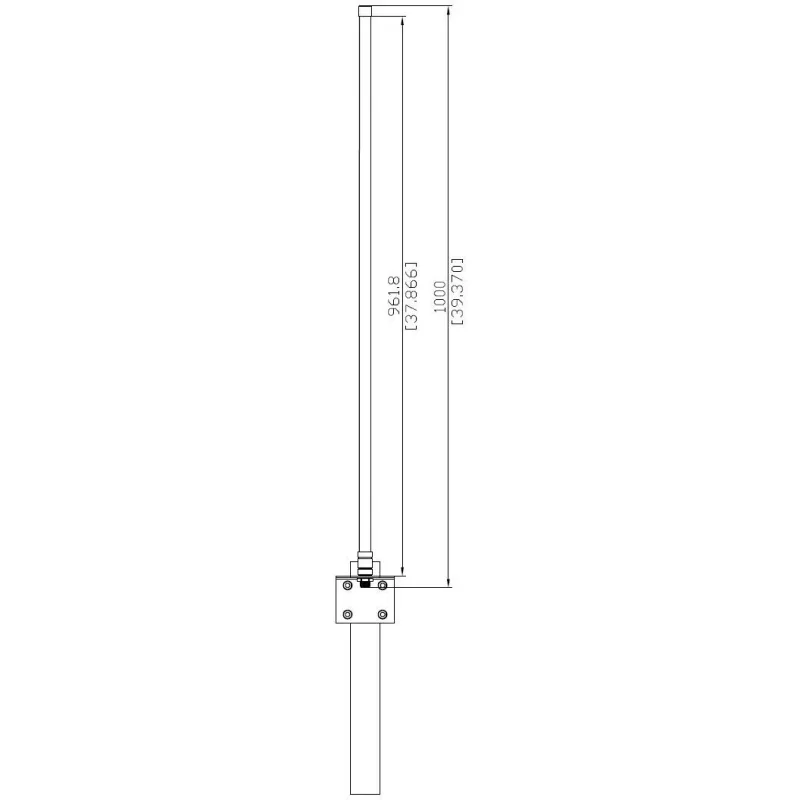 ALLNET Antenne ANT-868-7.3dbi-OMNI 868 MHz omnidirektional 7.3 dBi N-Buchse