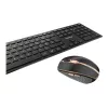 CHERRY DW 9100 SLIM Tastatur Maus inklusive Universal RF Wireless + Bluetooth Nordisch Schwarz