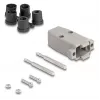 Kabeltülle DELOCK D-Sub Kunststoffgehäuse für 9-polig Stecker/Buchse mit Gummidichtungen, grau, 31,2 × 47,9 × 16,6 mm