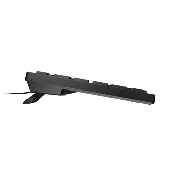 Kabelgebundene schlank-Multimedia-Tastatur NATEC HERRING — schwarz, Low-Profile-Layout, Multimediatasten