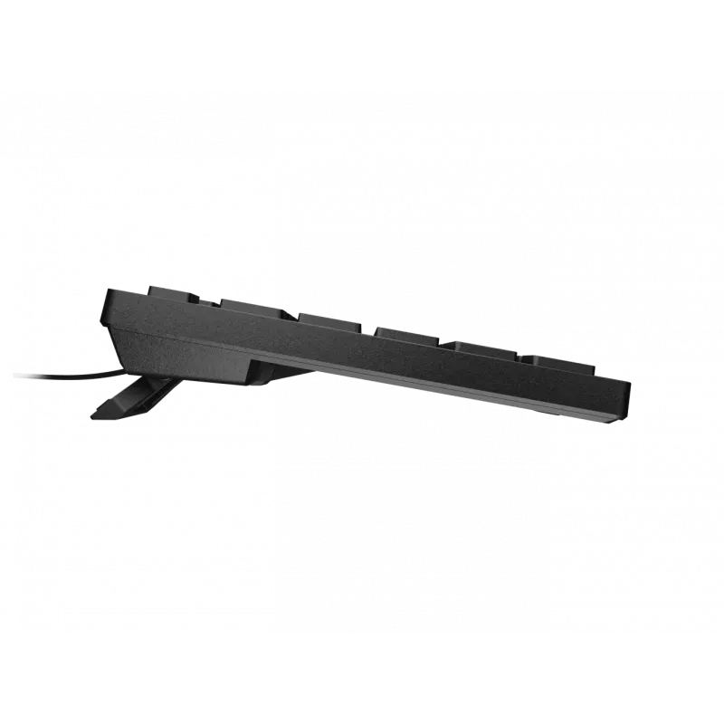 Kabelgebundene schlank-Multimedia-Tastatur NATEC HERRING — schwarz, Low-Profile-Layout, Multimediatasten