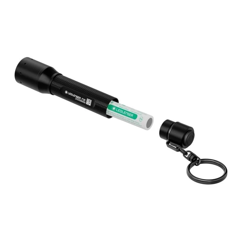 Taschenlampe Ledlenser P3R Schwarz — wiederaufladbare kompakte LED-Schlüsselanhängerleuchte