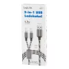 LogiLink CU0202 USB-Kabel USB 2.0 1,2 m USB A USB C/Micro-USB A Grau