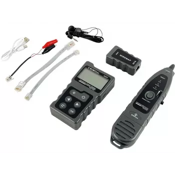 UTP/STP-Kabeltester A-LAN NI057 mit PoE-Erkennung, Kabellängenmessung, RJ-45-Unterstützung, LCD- und LED-Anzeigen