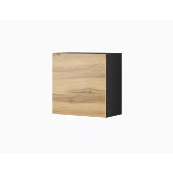 Wandmontierter Aufbewahrungsschrank cama meble VIGO 50×50×30 cm schwarz / Wotan-Eiche