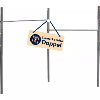horizontal bar Fabian Pro double, Fitnessgerät Grau