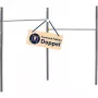 horizontal bar Fabian Pro double, Fitnessgerät Grau