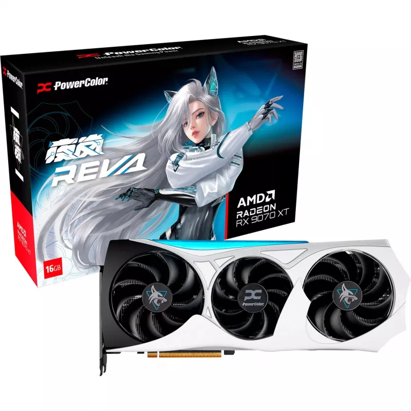 Grafikkarte power color Hellhound RX 9070 XT 16GB OC (RX9070XT 16G-L/OC/REVA)