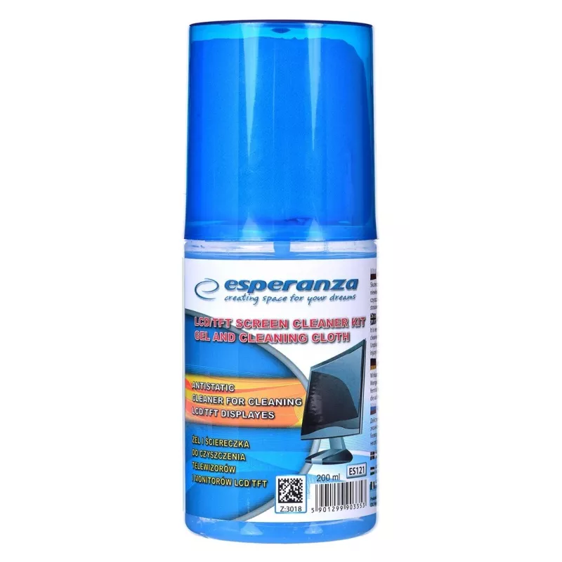Bildschirmreinigungsset ESPERANZA ES121 für LCD/TFT/Plasma, 200 ml