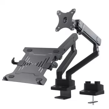 Duale Monitor- und Laptop-Tischhalterung MACLEAN MC-813 für 17–32 Zoll Bildschirme, VESA 75x75/100x100