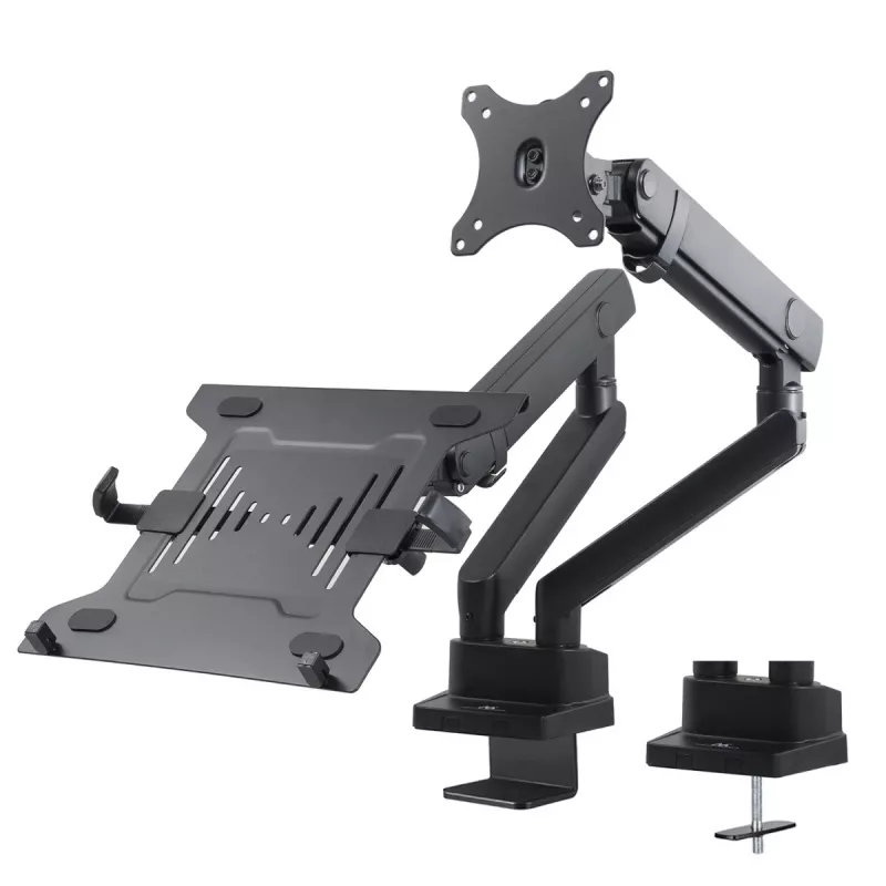 Duale Monitor- und Laptop-Tischhalterung MACLEAN MC-813 für 17–32 Zoll Bildschirme, VESA 75x75/100x100