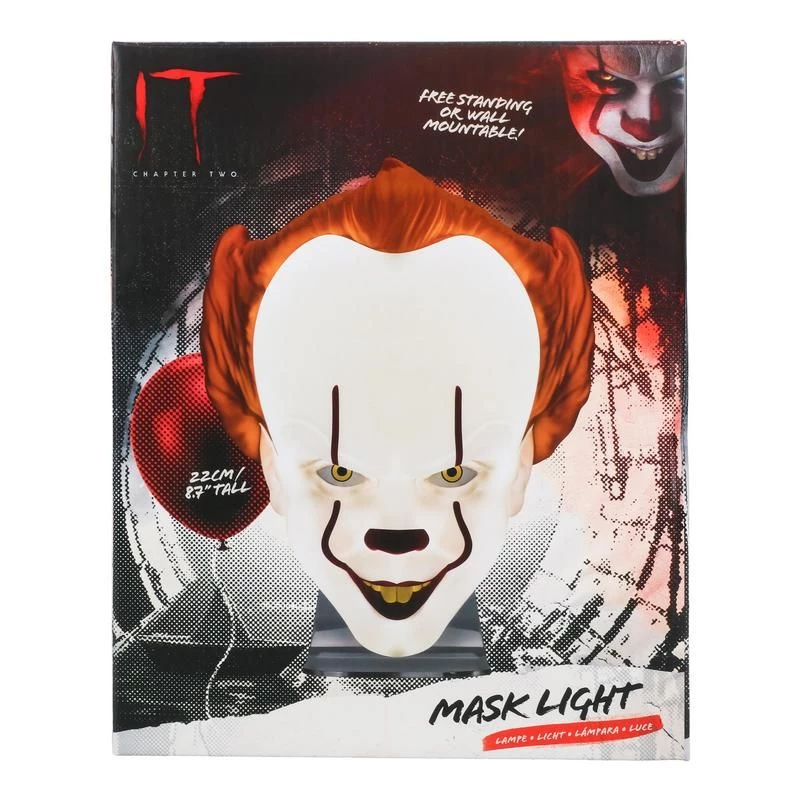 Tischlampe Paladone Maskenlampe PP11207ITV2 Pennywise LED, thematische maskenförmige Lampe