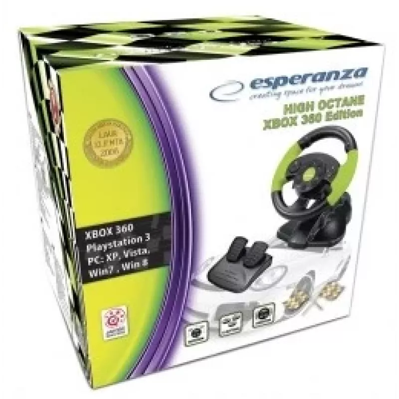 Kabelgebundener Gaming-Controller ESPERANZA EG104 für PlayStation 3 und Xbox 360, Schwarz/Grün