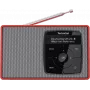 DAB+ Digitalradio TECHNISAT Digitradio 2 rot/silber — tragbarer DAB+/FM-Empfänger, eingebauter Lautsprecher