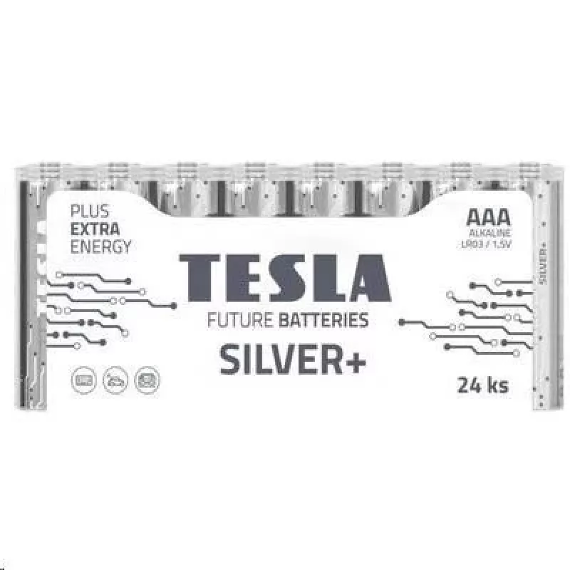 Batterien Tesla AAA Silber+ Alkaline LR03 1150 mAh (24 Stück) (13032410)