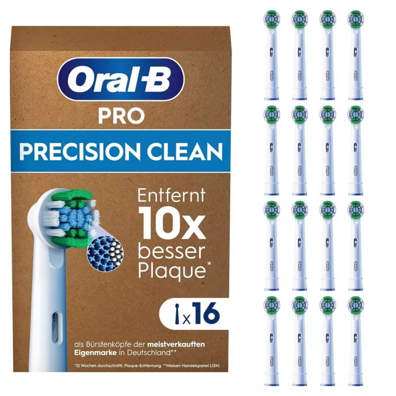 Oral B Precision Clean Toothbrush Heads 16 Pack Weiß