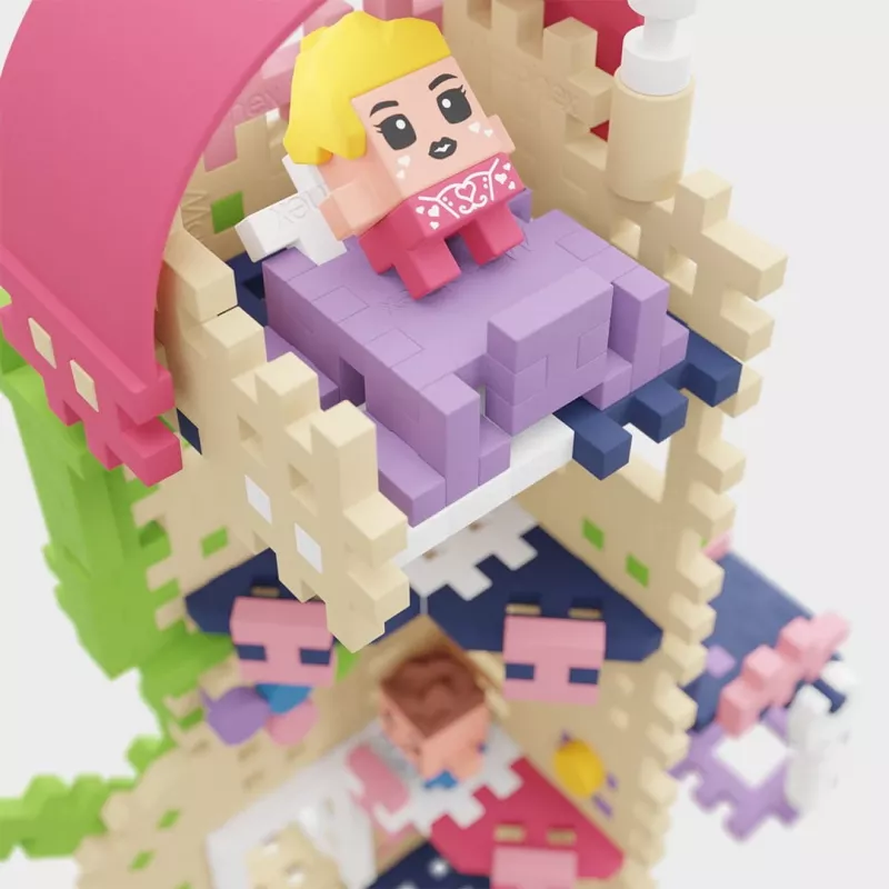 Marioinex Mini Waffle Princess Fantasy Turm Bausteine, 148 Teile