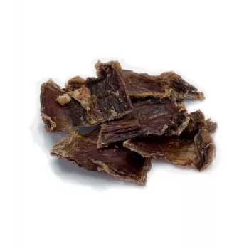 Hundesnack BULT Eko Getrocknetes Rind 70 g — einkomponentiger dehydrierter Rindfleischsnack für Hunde, Protein 67,2 %, Fett 15,7 %