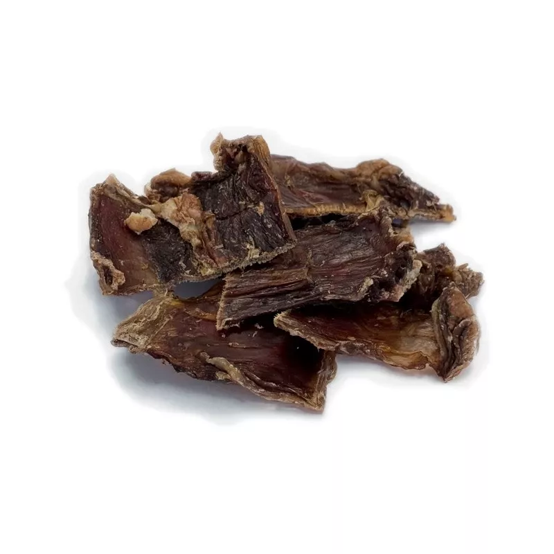 Hundesnack BULT Eko Getrocknetes Rind 70 g — einkomponentiger dehydrierter Rindfleischsnack für Hunde, Protein 67,2 %, Fett 15,7 %