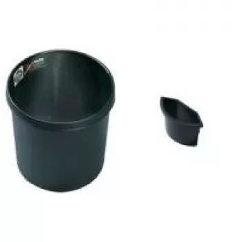 helit Abfall-Insert für Papierkorb H61064, schwarz, 2 Liter Fassungsvermögen, zum Einhängen, ohne Deckel (H6107495)