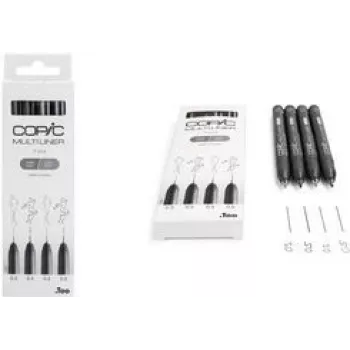 COPIC Multiliner Fineliner verschiedene Farben 0,3 + 0,5 mm, 4 Stk. (22075634)