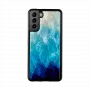 Handyhülle iKins für Samsung Galaxy S21+ – schützende Rückabdeckung, blue lake Schwarz