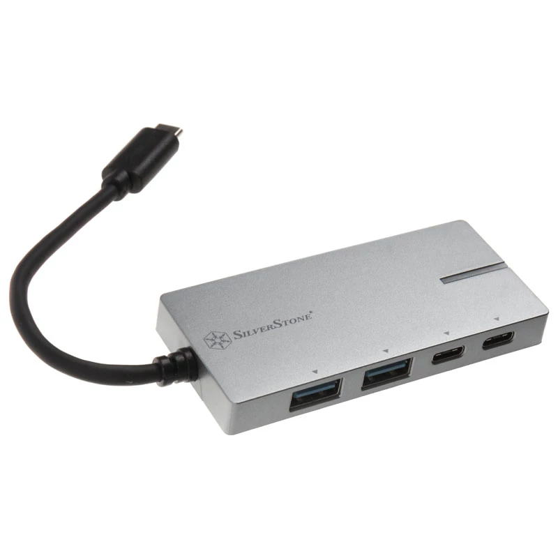 USB 3.1-C Adapter SILVERSTONE SST-EP09C – USB-C-auf-USB-A-Konnektivität, Silber-Finish