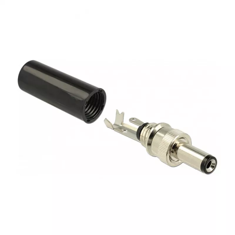 DeLOCK 89915 Kabelverbinder DC Schwarz Nickel 1,06 cm Außendurchmesser