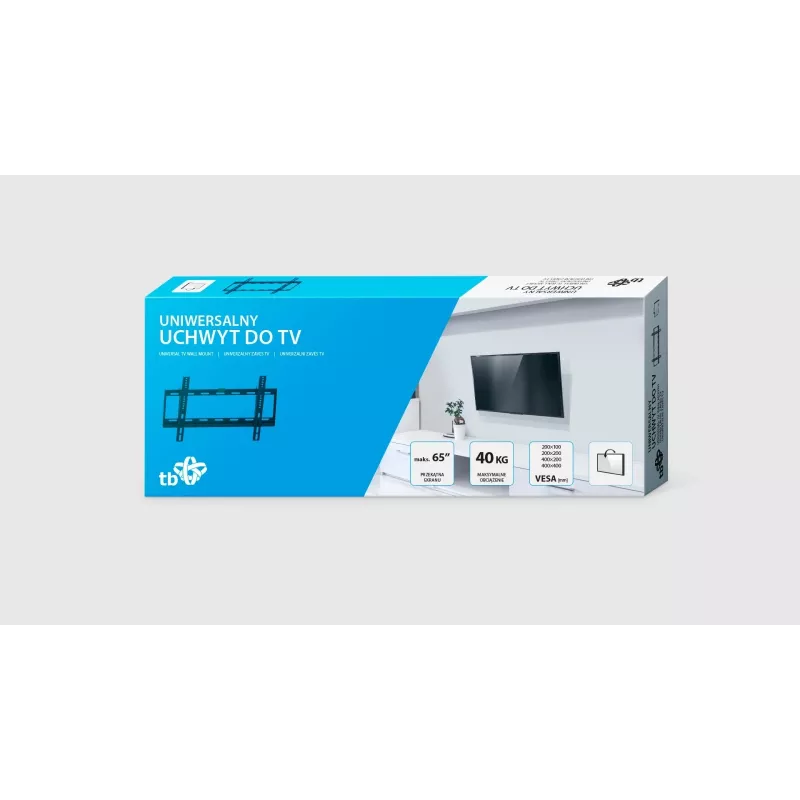 TB TV-Wandhalterung bis 65 Zoll, 40 kg max, VESA 400 (AJTBXT6540TI451)