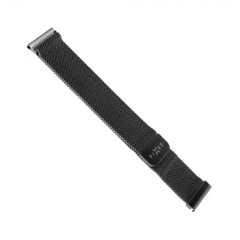 Uhrenarmband FIXED Mesh Strap FIXMEST-18MM-BK 18 mm Schnellwechsel schwarz Metallmesh