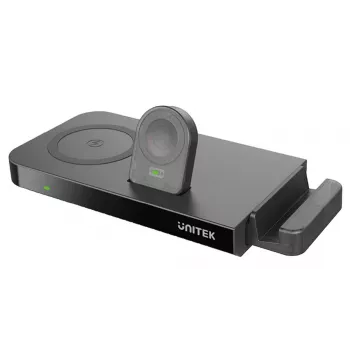UNITEK MagMighty Combo 5 Kopfhörer Smartphone Smartwatch Schwarz USB Kabelloses Laden Schnellladen