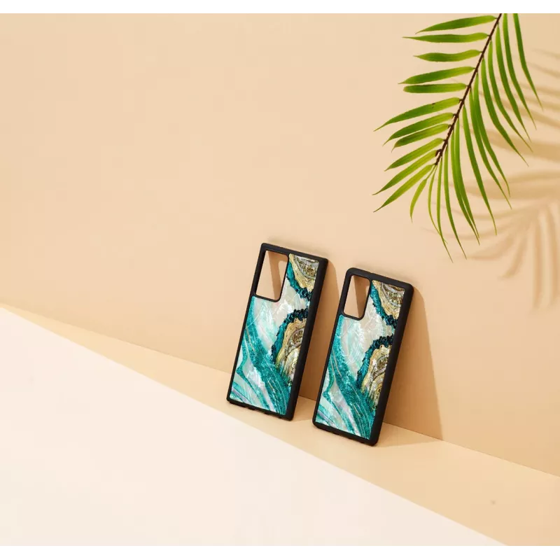 Schutzhülle iKins für Samsung Galaxy Note 20 Ultra — Aqua-Achat-Design