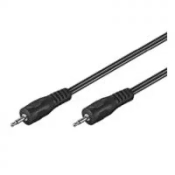 Wentronic Goobay 3,5-mm-Klinken-Verbindungskabel, Schwarz, 1,5 m – Klinkenstecker 3,5 mm (2-polig, Mono) > Klinkenstecker 3,5 mm (2-polig, Mono) (50460)