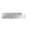 CHERRY DW 9100 schlank Tastatur Maus enthalten Universal RF Wireless + Bluetooth AZERTY Französisch Silber