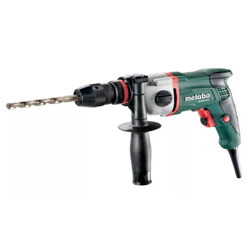 Netzbetriebene Bohrmaschine Metabo BE 600/13-2 600 W, 2-Gang, 2500 U/min, 1–13 mm Schnellspannbohrfutter