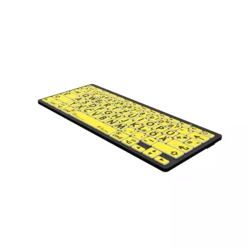 Logickeyboard LKB-LPBY-BTON-DE Tastatur Bluetooth QWERTZ Deutsch Schwarz - Gelb (LKB-LPBY-BTON-DE)