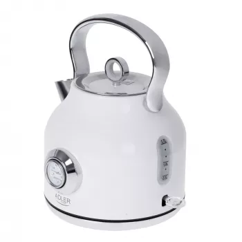 Elektrischer Wasserkocher Adler 1,7 l 2200 W Metallic White