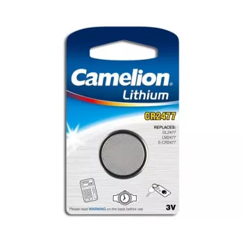 Einwegbatterie CAMELION CR2477 3V Li-MnO2, 7,7 mm Höhe, 24,5 mm Durchmesser, 1 Stück